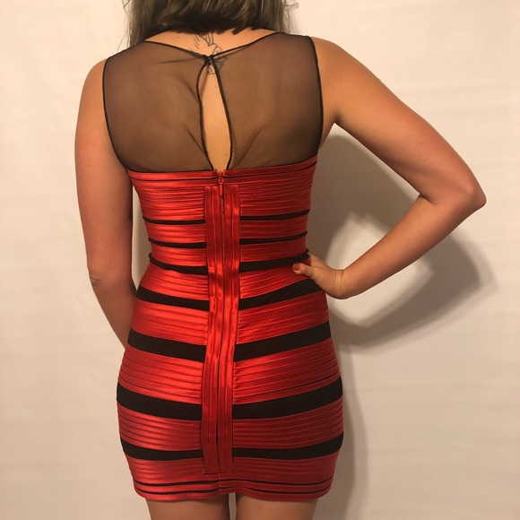 Bcbg black and red multi mini dress - Picture 2 of 2